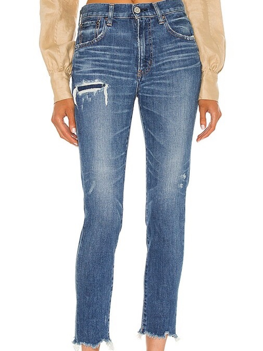 Moussy Denim Hammond Skinny High-Waisted Jean in Blue
